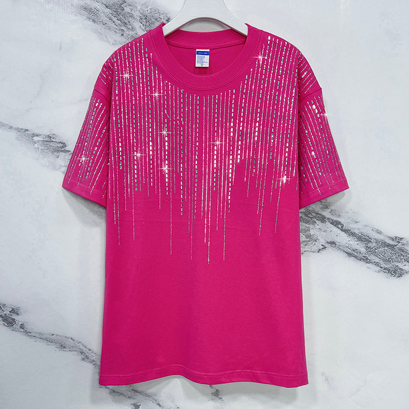 Rhinestone T-Shirt - Wholesale from the Original Factory|Luopeita