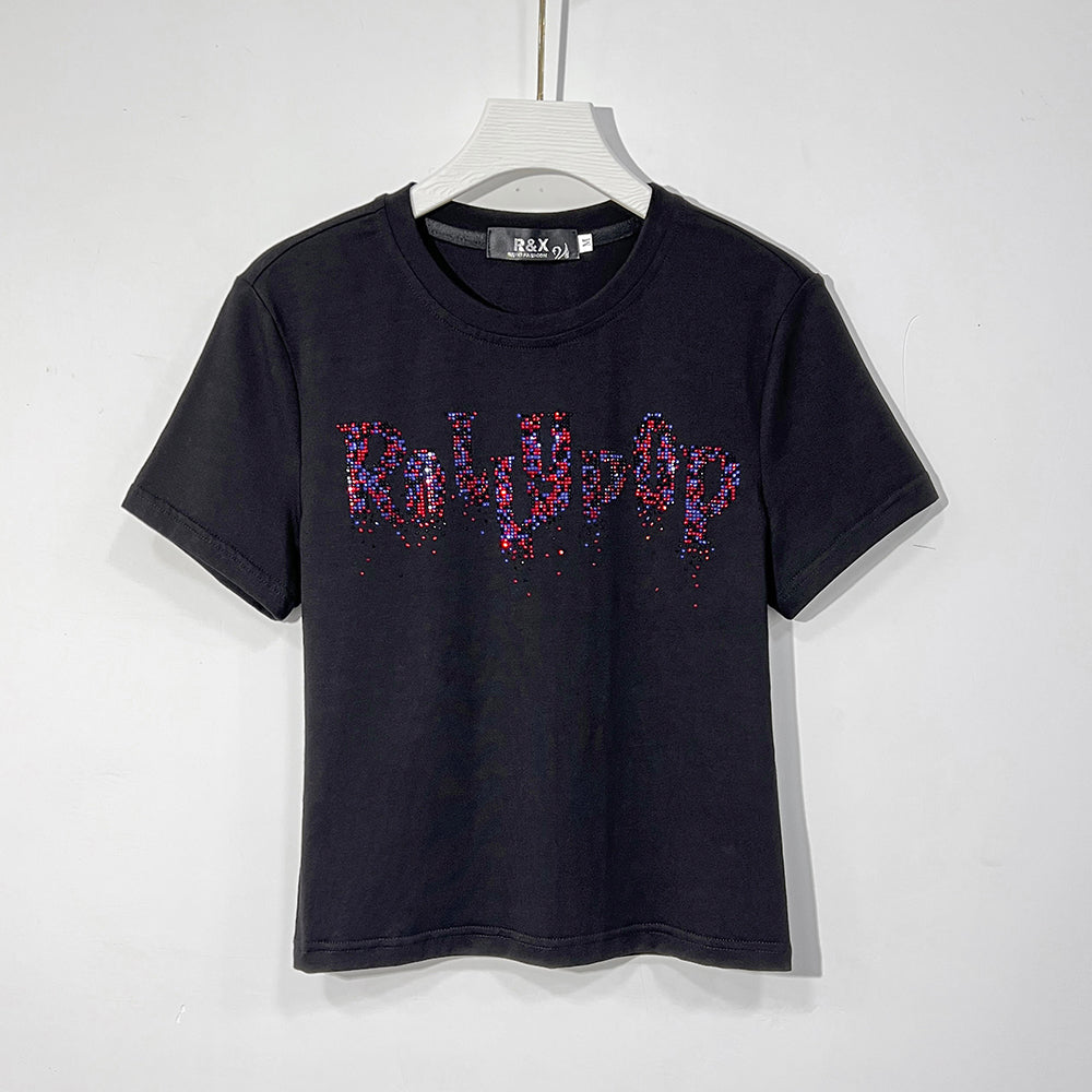 Rhinestone T-shirt - Wholesale from the Original Factory | Luopeita