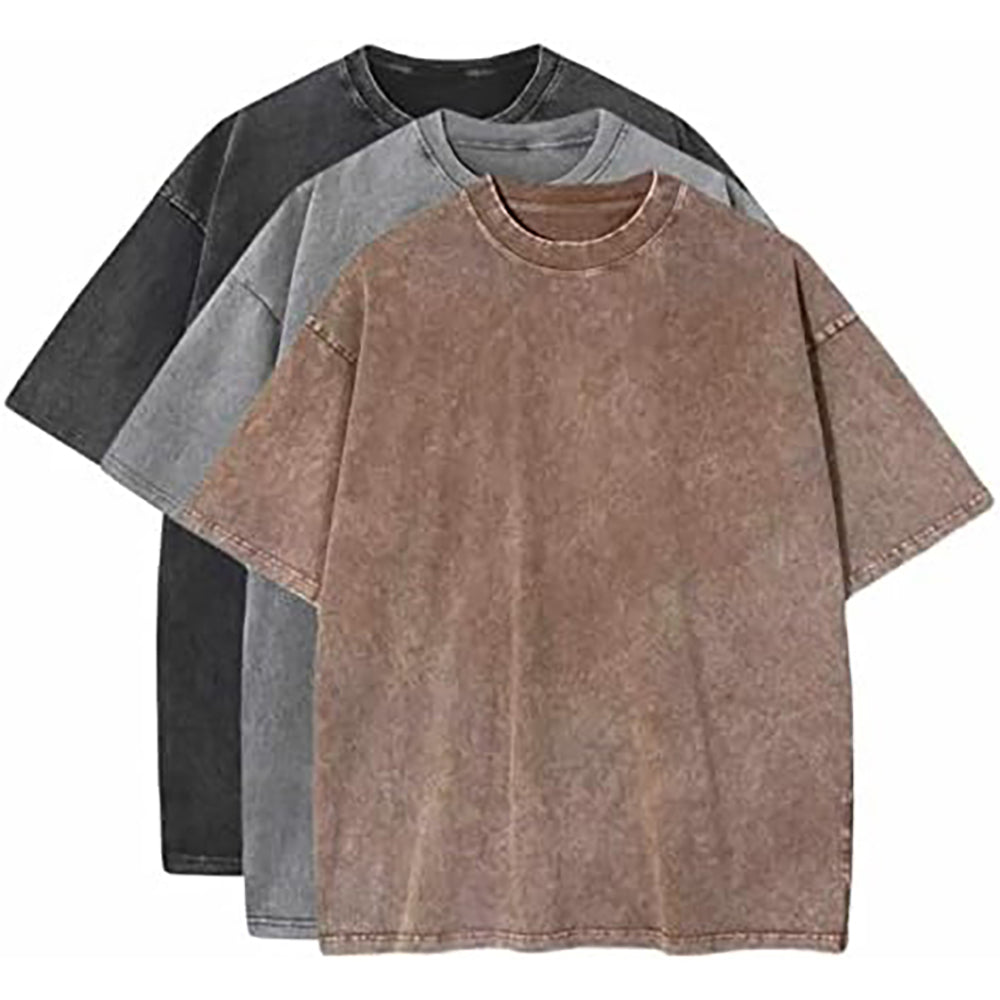 One Piece Custom Logo Unisex Rhinestone T-shirt High Quality Round Neck Oversized Sublimation Shirt T-shirt Acid Wash T-Shirts