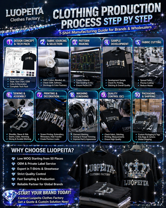 Clothing Production Process Step by Step (T-Shirt Manufacturing Guide)