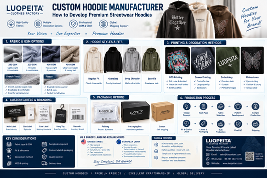 Custom Hoodie Manufacturer: How to Develop Premium Streetwear Hoodies