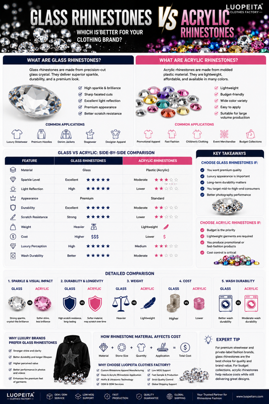 Glass Rhinestones vs Acrylic Rhinestones