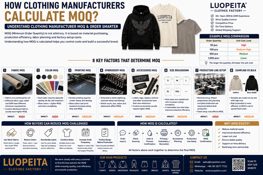 How Clothing Manufacturers Calculate MOQ