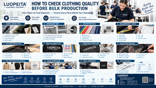 How to Check Clothing Quality Before Bulk Production