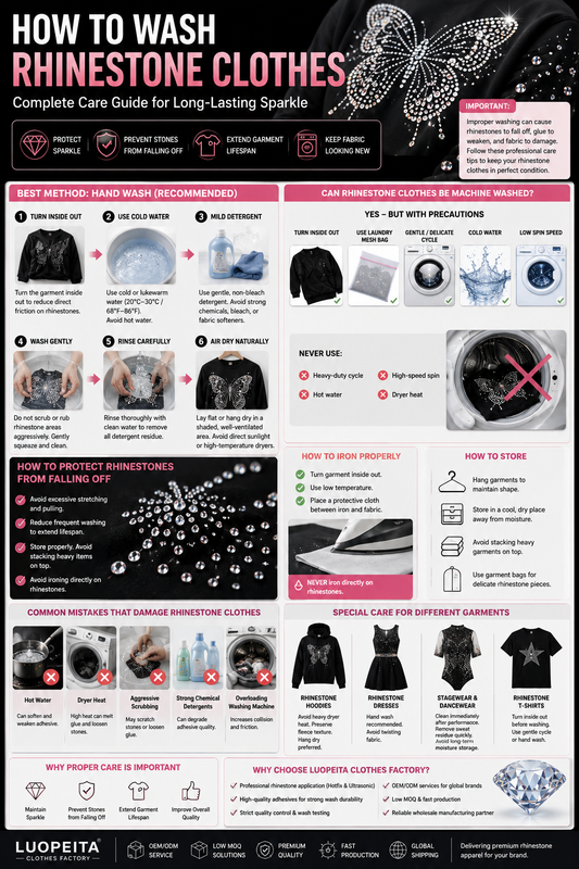 How to Wash Rhinestone Clothes Properly
