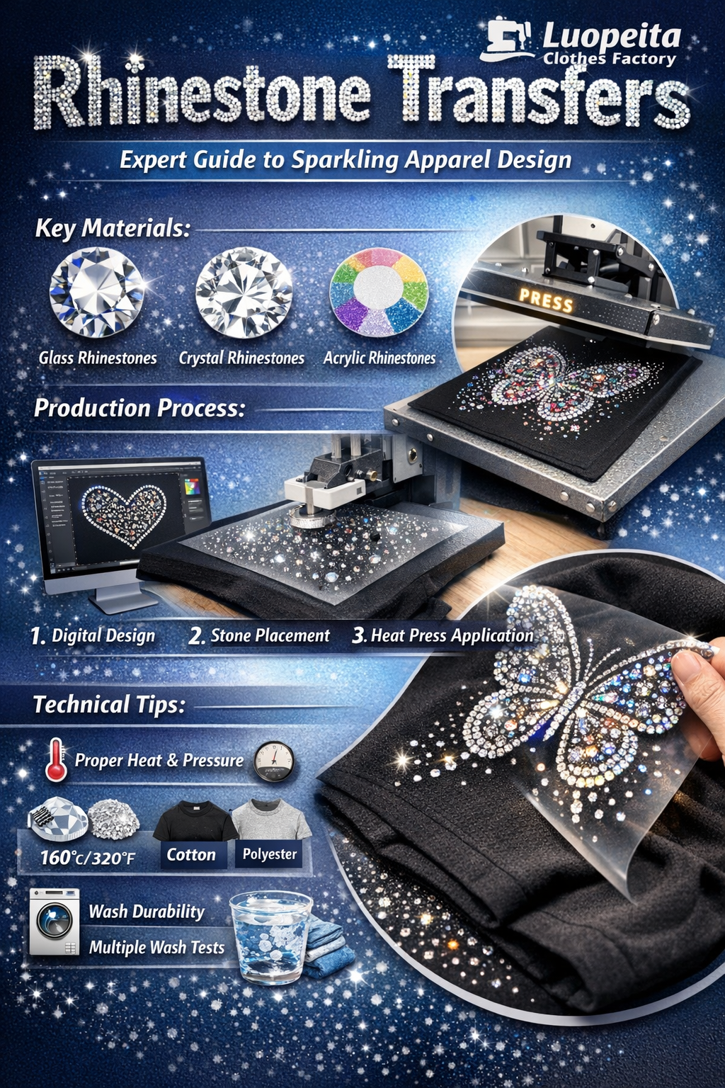 Rhinestone Transfers Guide & Custom Manufacturing | Luopeita Clothes F ...