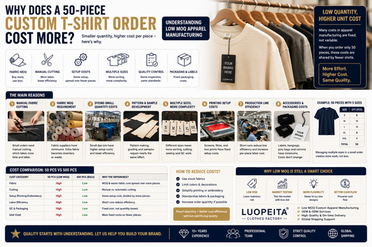 Why Does a Custom 50-Piece T-Shirt Order Cost More