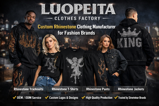 Custom Rhinestone Clothing Manufacturer for Streetwear Brands | Luopeita Clothes Factory