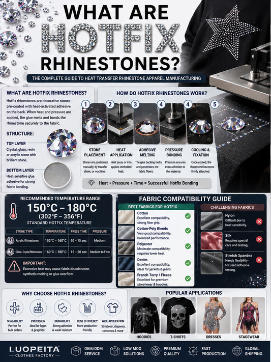 Rhinestone Transfer vs Direct Application: Which Is Better for Apparel Manufacturing? | Luopeita Clothes Factory