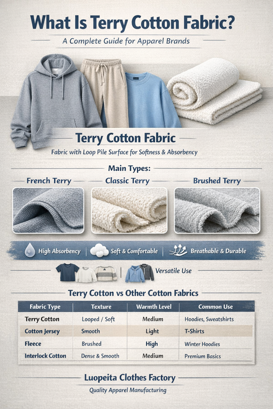 What Is Terry Cotton Fabric? Complete Guide for Apparel Manufacturing | Luopeita Clothes Factory