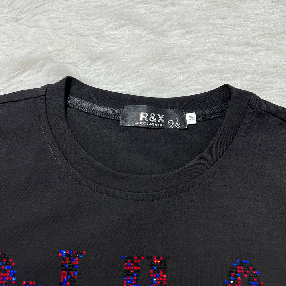 Rhinestone T-shirt - Wholesale from the Original Factory | Luopeita